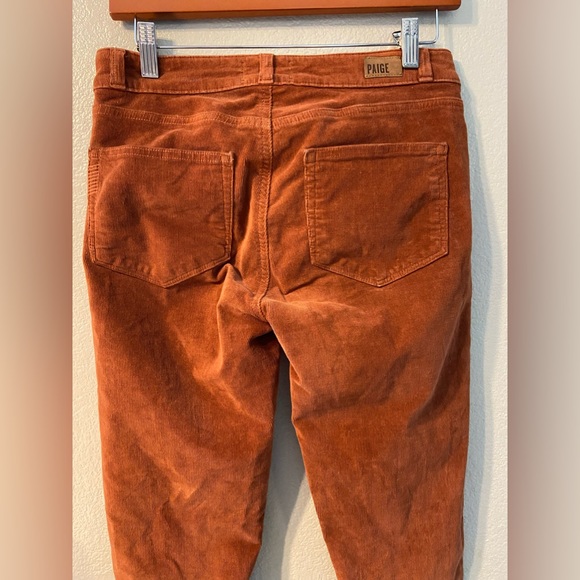 Paige Dark Argan Corduroy Hoxton Ankle Pants Size 27 - Picture 6 of 12